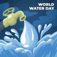 wereld water dag achtergrond vector