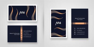 Sjabloon voor abstract donker thema visitekaartjes vector