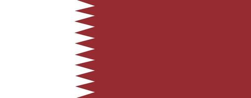 vlag van qatar. officiële kleuren en verhoudingen. nationale vlag van qatar. vector