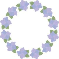 decoratief frame van hortensia bloemen borstel met hortensia's vector