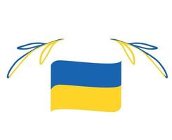 Oekraïne lint symbool vlag embleem nationaal europa abstract vector illustratie ontwerp