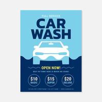 Autowassen Service Poster sjabloon vector