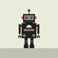 Vector Retro Robot Illustratie