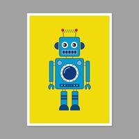 Vintage robot vectorillustratie vector