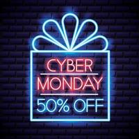 Cyber Monday Neon Sign vector