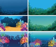 Set van onderwater achtergronden vector