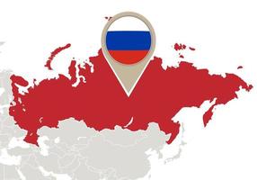 rusland op wereldkaart vector