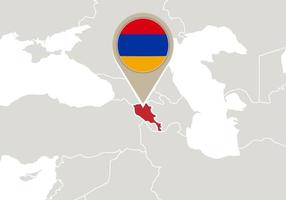 armenië op de kaart van europa vector