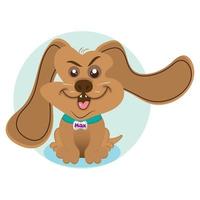 gelukkige hond kawaii. cartoon van een huisdier - vector