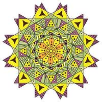 mandala bloemmotief. Indiase bloemenornament - vector