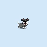 schattig, dwergschnauzer, puppy, spotprent, vector, illustration vector