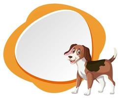 Beagle hond op lege banner vector