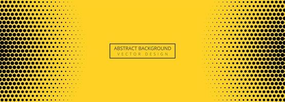 Het abstracte gele en zwarte gestippelde ontwerp van de patroonbanner vector