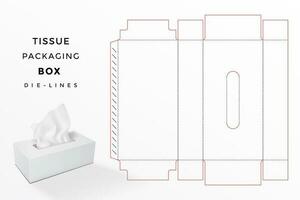 tissuebox dieline vector