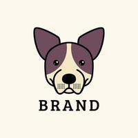 eenvoudige minimalistische schattige hond cartoon illustratie tekening premium vector