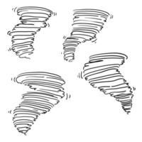 doodle tornado illustratie vector geïsoleerd op wit