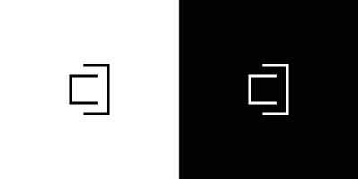 eenvoudig en modern letter-cd initialen logo-ontwerp vector