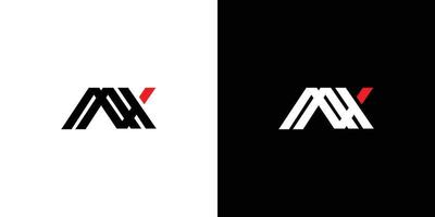 uniek en vet letter mx initialen logo ontwerp vector
