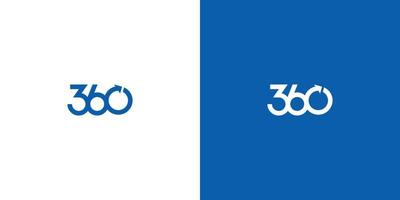 eenvoudig en modern 360 graden logo-ontwerp vector