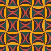 abstracte Afrikaanse kleurrijke etnische halve cirkel vorm naadloze patroon achtergrond. gebruik voor stof, textiel, interieurdecoratie-elementen, verpakking. vector