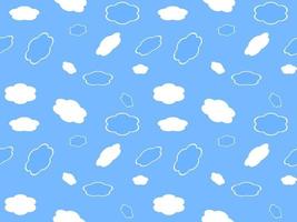 wolk stripfiguur naadloos patroon op blauwe achtergrond vector