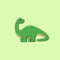 leuke cartoonbrontosaurus. vector illustratie