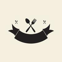 restaurant eten vintage logo vector symbool pictogram illutration ontwerp minimalistisch