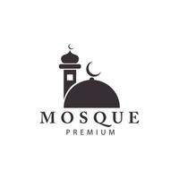 moskee koepel toren islamitische religie logo vector pictogram symbool illustratie ontwerp