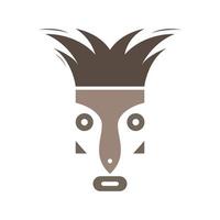 borstel verf met masker cultuur logo ontwerp, vector grafisch symbool pictogram illustratie creatief idee