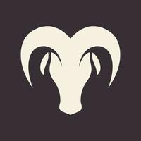 silhouet hoofd geit vintage logo ontwerp, vector grafisch symbool pictogram illustratie creatief idee