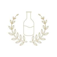 hipster fles parfum luxe logo ontwerp, vector grafisch symbool pictogram illustratie creatief idee