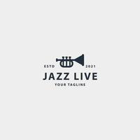 jazz live pictogram teken symbool hipster vintage logo vector