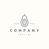 papaya premium pictogram teken symbool. hipster vintage logo vector