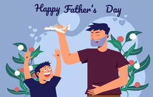 gelukkige vaderdag illustratie vector