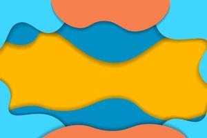 kleurrijke papercut achtergrond in golvende stijl vector