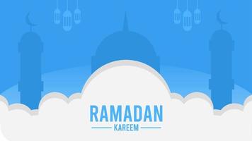 blauwe ramadan vector achtergrond