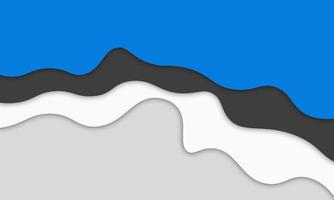 abstracte elegante blauwe, zwarte en witte papier knippen stijl achtergrond. vector