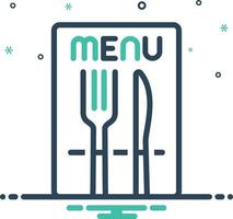 mixpictogram voor restaurant vector