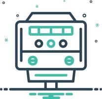 mixpictogram voor elektrische meter vector