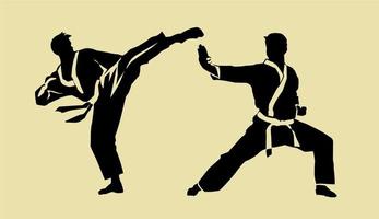 eenvoudige karate logo vector