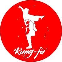 kung fu logo moderne vectorillustratie vector