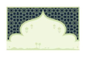 abstracte islamitische achtergrond met traditionele sieraad groene kleur. vectorillustratie. vector