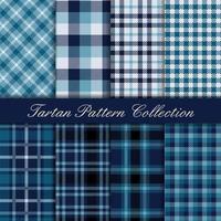 Elegante tartan patrooncollectie koningsblauw