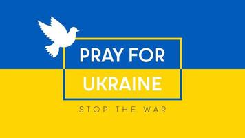 bid voor oekraïne, oekraïens vlagconcept met vredesduif. red oekraïne van rusland. vector