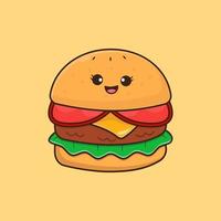 schattige hamburger illustratie vector