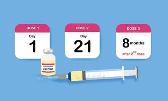 booster covid-19-vaccin voor bescherming tegen delta- en ommicronvarianten vector