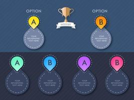 Infographic donkere kleur sjabloonontwerp vector