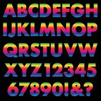 gradiënt regenboog vector alfabet lettertype