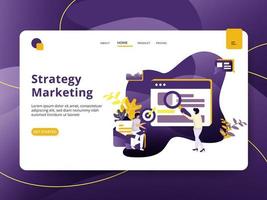 Bestemmingspagina Strategiemarketing vector