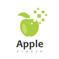 pixel appel logo sjabloon vector